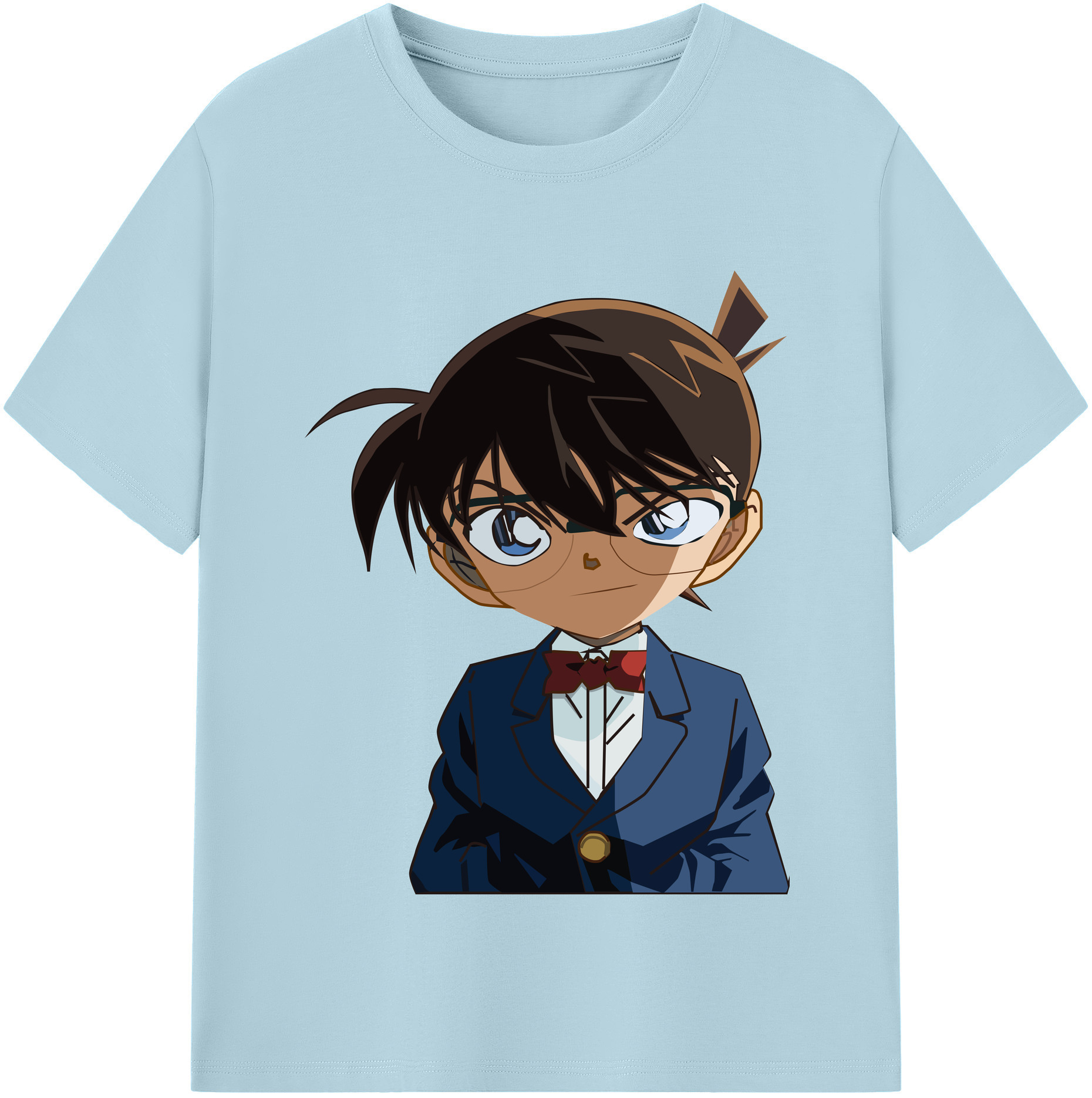 （画像用） 名探偵コナン 江戸川 コナン Detective Conan Conan Edogawa 綿100％半袖Tシャツ（フロントプリント）